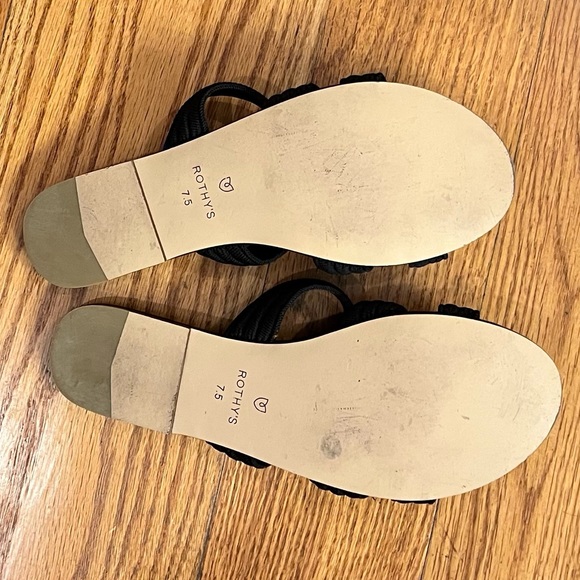 EUC Rothy’s Triple Band Sandals, Black - Picture 6 of 6